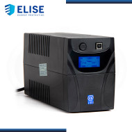 ELISE UPS INTERACTIVO FASE AUR 650VA/360W 4 TOMAS PUERTO INTELIGENTE USB-HID (PN:PSAUR650LCD-USB)