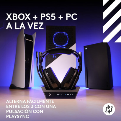 AUDIFONO ASTRO A50 X BLACK LIGHTSPEED CON MICROFONO WIRELESS BT COMPATIBLE PS5 PC XBOX + ESTACION BASE (PN:939-002126)