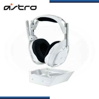 AUDIFONO ASTRO A50 X WHITE LIGHTSPEED CON MICROFONO WIRELESS BT COMPATIBLE PS5 PC XBOX + ESTACION BASE (PN:939-002132)