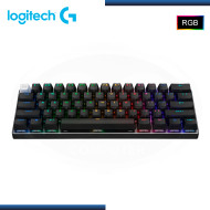 TECLADO LOGITECH G PRO X 60 BLACK LIGHTSPEED RGB TÁCTIL WIRELESS BLUETOOTH (PN:920-011902)