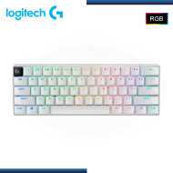 TECLADO LOGITECH G PRO X 60 WHITE LIGHTSPEED RGB TÁCTIL WIRELESS BLUETOOTH (PN:920-011921)