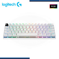 TECLADO LOGITECH G PRO X 60 WHITE LIGHTSPEED RGB TÁCTIL WIRELESS BLUETOOTH (PN:920-011921)