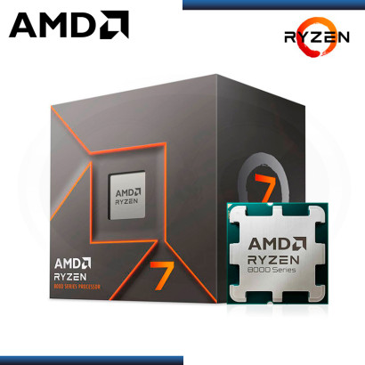 PROCESADOR AMD RYZEN 7 8700F 4.10GHz/5.0GHz 16MB 8 CORE AM5 BOX (PN:100-100001590BOX)
