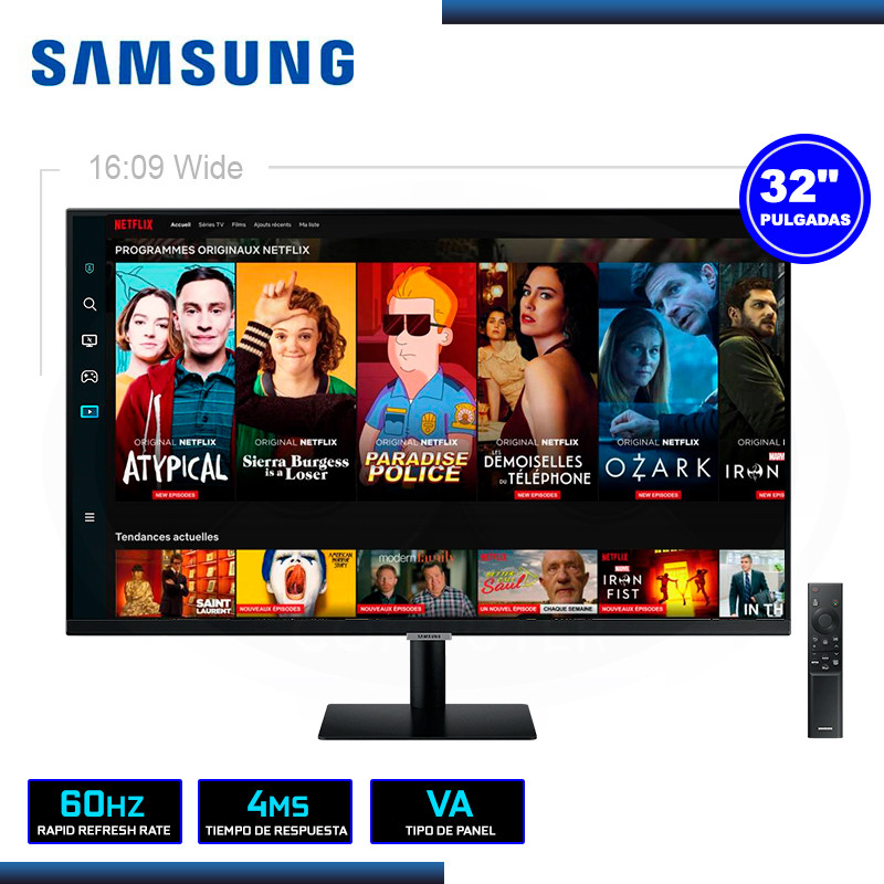 MONITOR LED SMART M5 32" SAMSUNG LS32CM502ELXPE 1920x1080 HDMI 4MS/60Hz