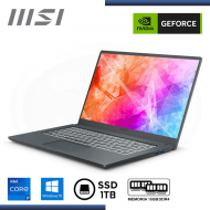 LAPTOP MSI MODERN 15 A11SB NVIDIA MX450 2GB GDDR5/CI7-1165G7/15.6"/16GB/SSD 1TB/W10 CARBON GRAY (PN:9S7-155226-073)