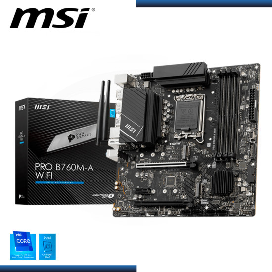 PLACA MSI PRO B760M-A WIFI DDR5 LGA 1700 (PN:911-7D99-012)