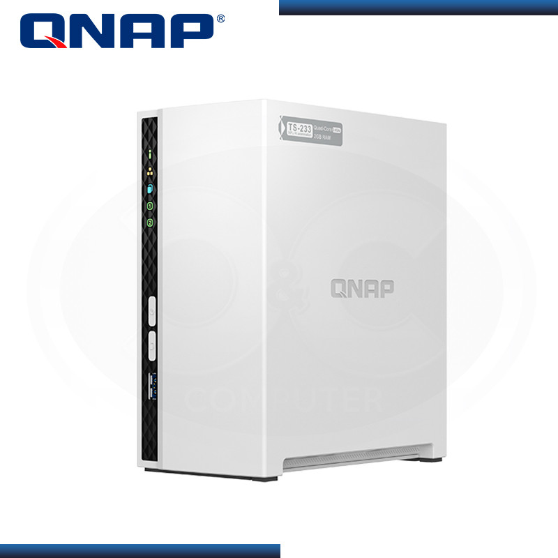 ALMACENAMIENTO NAS QNAP TS-233 ARM CORTEX A55 2 BAHÍAS/MEMORIA 2GB RAM INTEGRADA (NO AMPLIABLE)