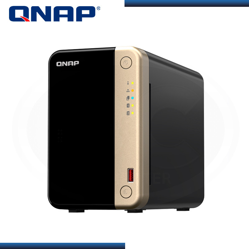 ALMACENAMIENTO NAS QNAP TS-264 CELERON N5095 2 BAHÍAS/MEMORIA 8GB RAM INTEGRADA (NO AMPLIABLE)