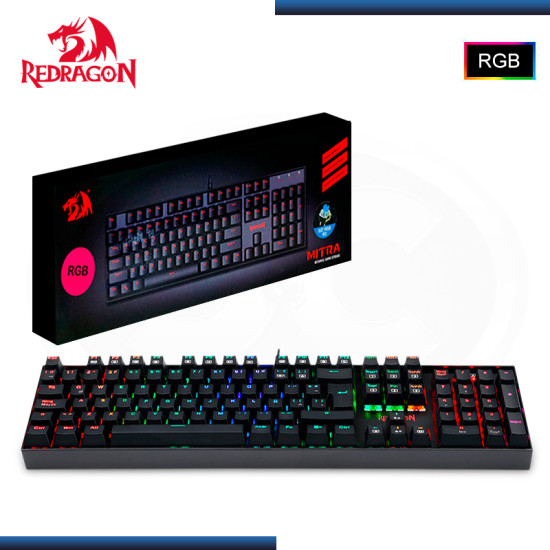 TECLADO REDRAGON MITRA K551 RGB MECANICO SWITCH BLUE BLACK ESPAÑOL (PN:K551RGB-1)