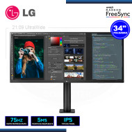 MONITOR LED 34" LG 34WN780-B ULTRAWIDE ERGO 3440x1440 HDMI DP 5MS/75HZ/FREESYNC