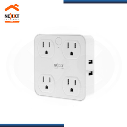 ENCHUFE INTELIGENTE WI-FI NEXXT HOME 220V 4 TOMAS + 4 PUERTOS USB (PN:NHP-T610)