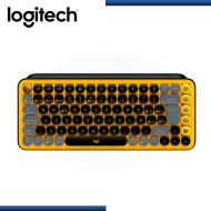 TECLADO LOGITECH POP KEYS BLACK YELLOW MULTI-DEVICE MECANICO WIRELESS (PN:920-010713)