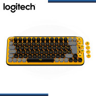 TECLADO LOGITECH POP KEYS BLACK YELLOW MULTI-DEVICE MECANICO WIRELESS (PN:920-010713)