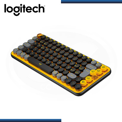 TECLADO LOGITECH POP KEYS BLACK YELLOW MULTI-DEVICE MECANICO WIRELESS (PN:920-010713)