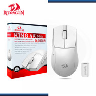 MOUSE REDRAGON M916W K1NG PRO 4K WHITE 5 BOTONES 26,000 DPI USB-C/BLUETOOTH/WIRELESS