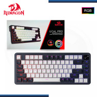 TECLADO REDRAGON UCAL K673WB PRO RGB 75% INGLES WHITE BLACK MECANICO USB-C/BLUETOOTH/WIRELESS (PN:K673WB-RGB-PRO)