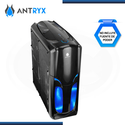 CASE ANTRYX RX GAURO BLACK 3 COOLERS 15 LED SIN FUENTE PUERTOS USB 3.0/USB 2.0 (PN:AC-RX520K2)