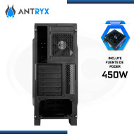 CASE ANTRYX E250 PLUS RED XTREME CON FUENTE B450W USB 3.0/ USB 2.0 (PN:AC-XE250PRW-450CP)