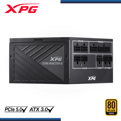 FUENTE XPG CORE REACTOR II 750W 80 PLUS GOLD FULL MODULAR BLACK (PN:75261179)