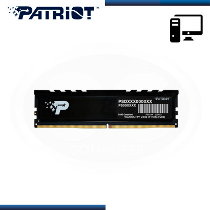 MEMORIA 16GB DDR5 PATRIOT SIGNATURE LINE PREMIUM BLACK BUS 5600MHz (PN:PSP516G56002H1)