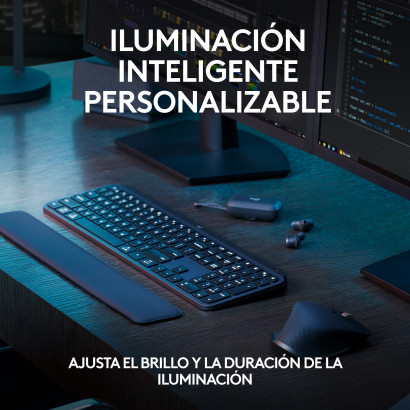 TECLADO LOGITECH MX KEYS S BLACK WIRELESS ILUMINACION BLANCA ESPAÑOL (PN:920-011561)