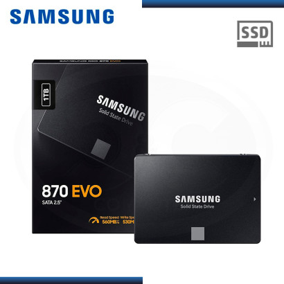 SSD 1TB SAMSUNG 870 EVO SATA 6GBPs FORMATO 2.5" (PN:MZ-77E1T0)