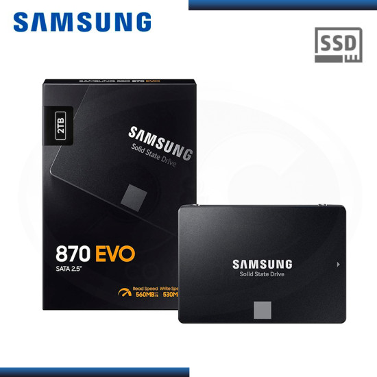 SSD 2TB SAMSUNG 870 EVO SATA 6GBPs FORMATO 2.5" (PN:MZ-77E2T0)