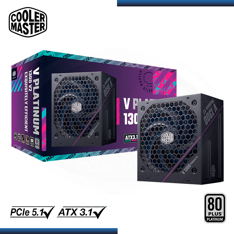 FUENTE COOLER MASTER V PLATINUM 1300W V2 80 PLUS PLATINUM BLACK (PN:MPZ-D002-AFAP-BUS)