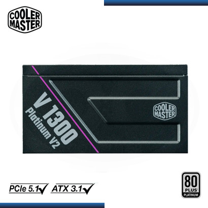 FUENTE COOLER MASTER V PLATINUM 1300W V2 80 PLUS PLATINUM BLACK (PN:MPZ-D002-AFAP-BUS)