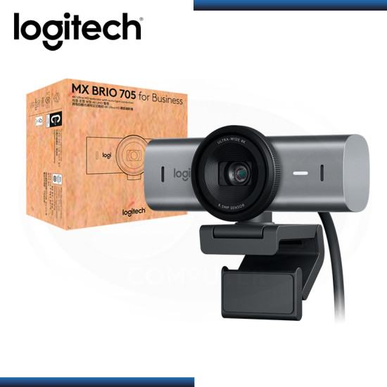 WEBCAM LOGITECH MX BRIO 705 FOR BUSINESS ULTRA HD 4K USB-C (PN:960-001529)