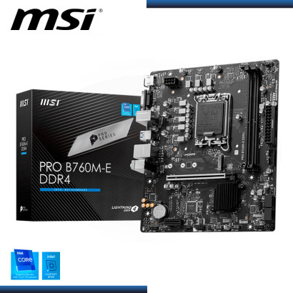 PLACA MSI PRO B760M-E DDR4 LGA 1700 (PN:911-7D48-027)