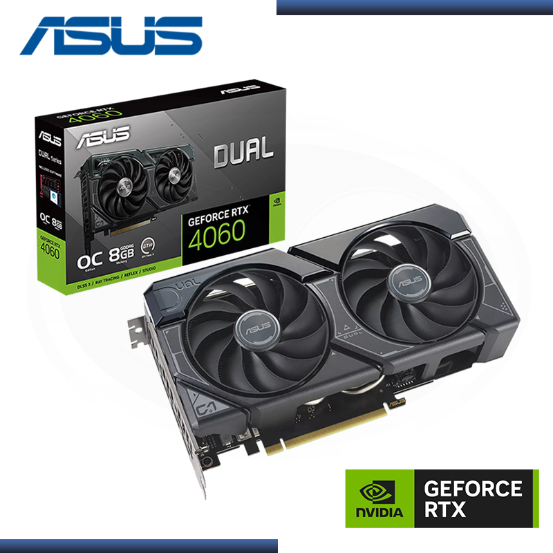 ASUS GEFORCE RTX 4060 8GB GDDR6 128BITS OC EDITION DUAL (PN:90YV0JC7-M0AA00)