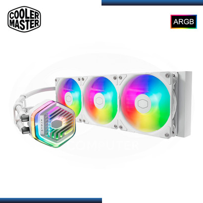 COOLER MASTER MASTERLIQUID 360 ATMOS WHITE ARGB REFRIGERACION LIQUIDO AMD/INTEL (PN:MLX-D36M-A25PZ-RW)