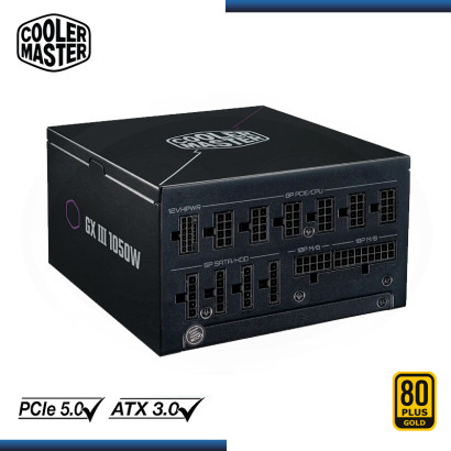 FUENTE COOLER MASTER GX III 1050W 80 PLUS GOLD MODULAR BLACK (PN:MPX-A503-AFAG-BUS)