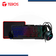 KIT TEROS TE-4063N TECLADO MULTIMEDIA + MOUSE + MOUSE PAD + AUDIFONO