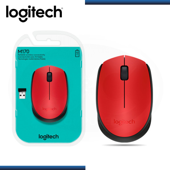 MOUSE LOGITECH M170 RED WIRELESS (PN:910-004941)