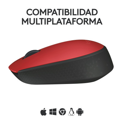 MOUSE LOGITECH M170 RED WIRELESS (PN:910-004941)