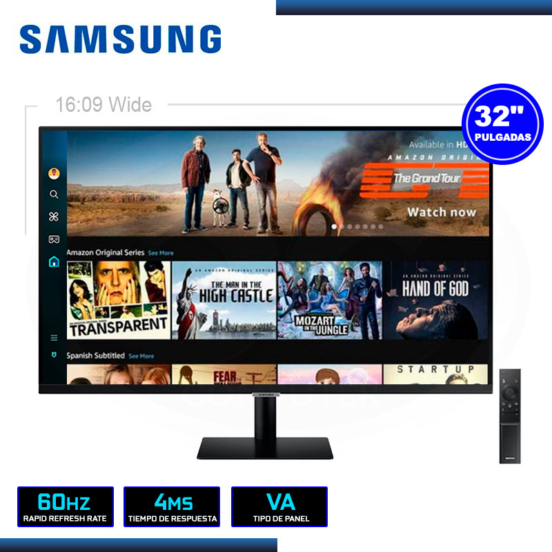 MONITOR SMART LED 32" SAMSUNG LS32DM500ELXPE M5 1920x1080 HDMI WI-FI INTEGRADO 4MS/60Hz