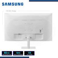 MONITOR SMART LED 27" SAMSUNG LS27DM501ELXPE M5 WHITE 1920x1080 HDMI WI-FI INTEGRADO 4MS/60Hz