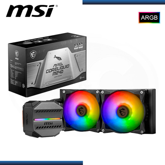 MSI MAG CORELIQUID M240 ARGB BLACK REFRIGERACION LIQUIDO AMD/INTEL (PN:306-7ZW4R14-813)