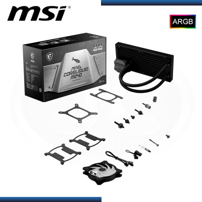 MSI MAG CORELIQUID M240 ARGB BLACK REFRIGERACION LIQUIDO AMD/INTEL (PN:306-7ZW4R14-813)