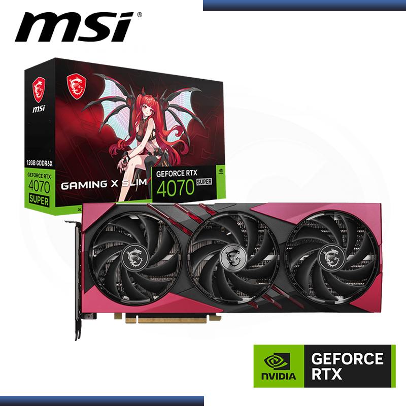 MSI GEFORCE RTX 4070 SUPER 12GB GDDR6X 192BITS GAMING X SLIM MLG (PN:912-V513-667)