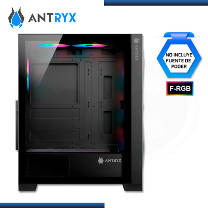 CASE ANTRYX RX-250 F-RGB BLACK SIN FUENTE VIDRIO TEMPLADO USB 3.0/USB 2.0 (PN:AC-RX250KFR)