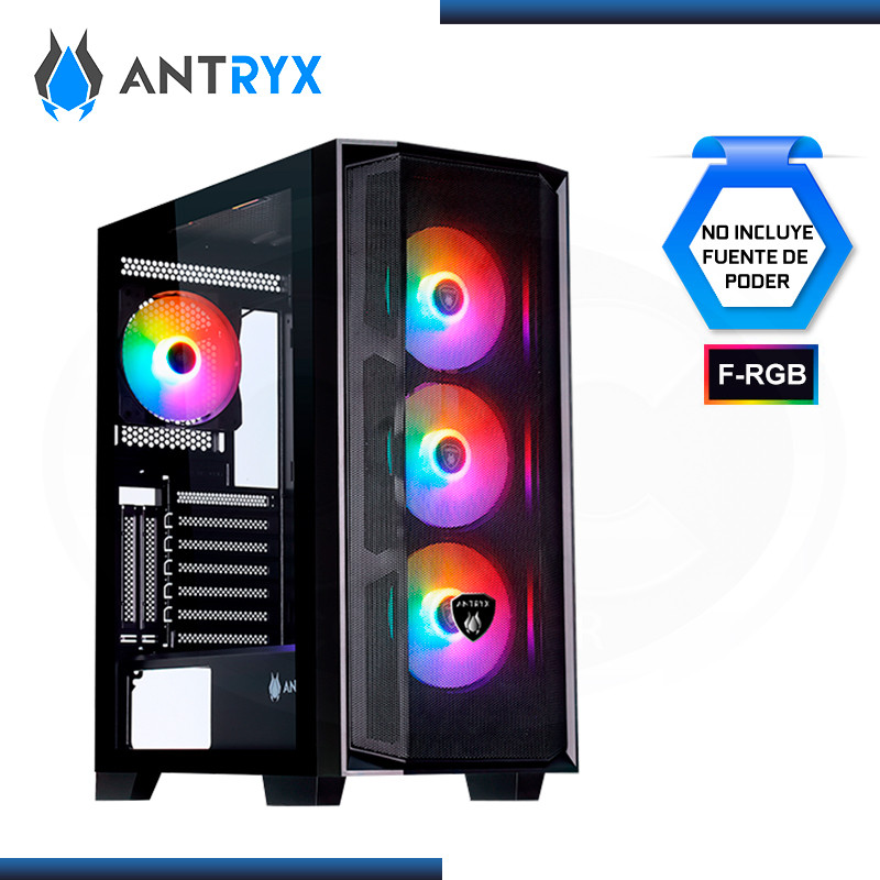 CASE ANTRYX RX -270, VIDRIO TEMPLADO FRGB FAN X4 , USB 3.0  BLACK (PN:AC-RX270KFR)