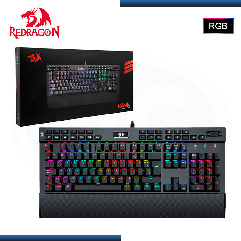 TECLADO REDRAGON YAMA K550 BLACK RGB MECANICO SWITCH PURPLE ESPAÑOL (PN:K550RGB-1-SPS)