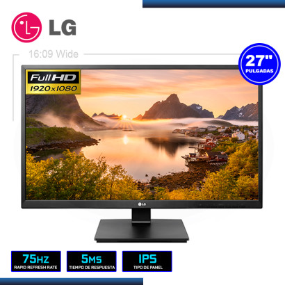 MONITOR LED 27" LG 27BK550Y-B 1920x1080 HDMI DP VGA 5MS/75Hz