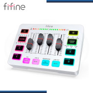 FIFINE AMPLIGAME SC3 WHITE RGB CON ENTRADA XLR/AURICULARES MEZCLADOR USB