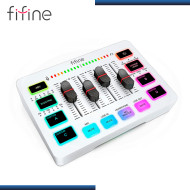 FIFINE AMPLIGAME SC3 WHITE RGB CON ENTRADA XLR/AURICULARES MEZCLADOR USB