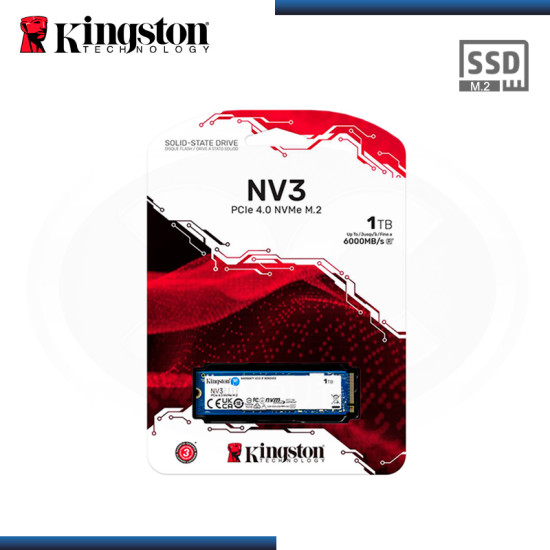 SSD 1TB KINGSTON NV3 M.2 2280 NVMe PCIe GEN4x4 (PN:SNV3S/1000G)