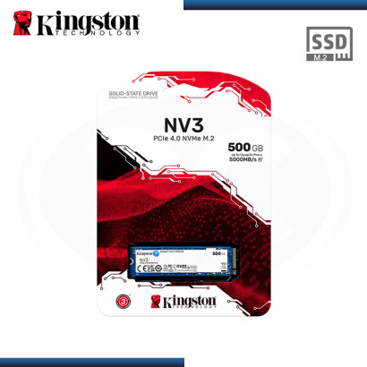 SSD 500GB KINGSTON NV3 M.2 2280 NVMe PCIe GEN4x4 (PN:SNV3S/500G)